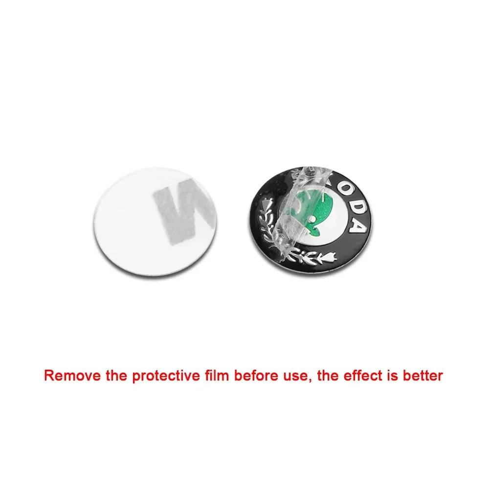 rkwzn3 Car Stickers Skoda Dedicated Key Shell Emblem Paster For Skoda Octavia Rapid Kodiaq Karoq Superb Fabia Kamiq MK1 Car Accessories