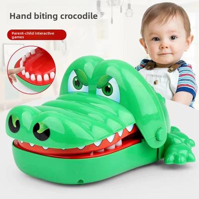 Non-Toxic Children Prank Toy Simulation Crocodile Bite Finger Funny Classic Game Party Funny Toy Decompression Toy For Kids Christmas Gift
