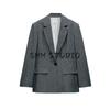Spring New Women's Clothing French Style Commute Style Easiest for Match with Padded Shoulder Straight-leg Lapel Suit Outwear 2023105