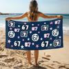 1pc 67 Element Printtowel Sports Quick-Drying Super Absorbent Camping Towel Super Soft Lightweight Gym Swimming Yoga Beach Towel