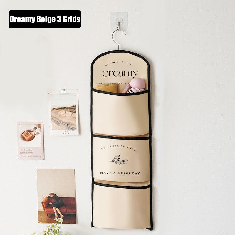 

Креативная настенная сумка для хранения с 3/7 карманами, атласный органайзер с крючками для ключей и всякой всячины, многоцелевые подвесные сумки для домашнего декора 1PCS