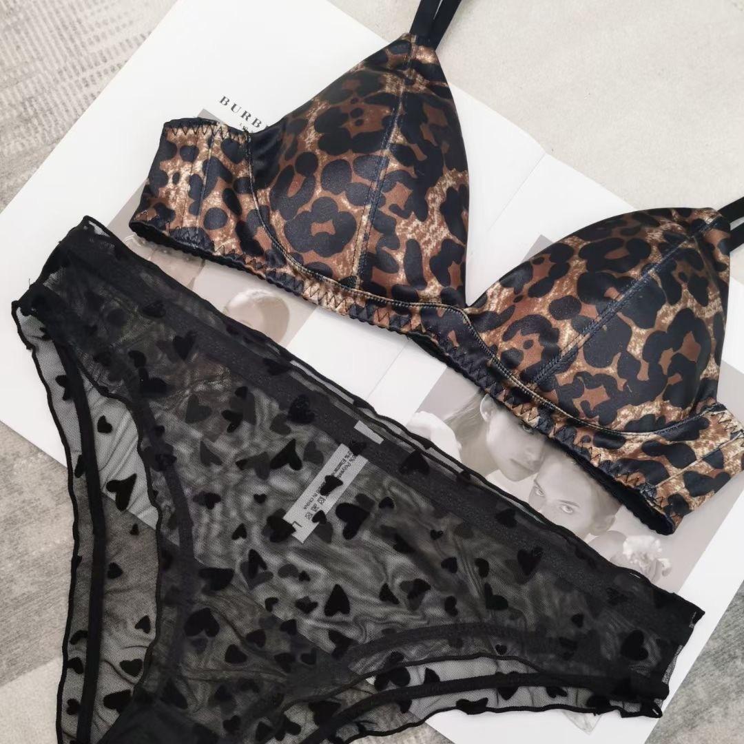 

Сексуальный бесшовный бюстгальтер без косточек, тонкая бесшовная чашка-треугольник, французское нижнее белье, нижнее белье больших размеров для большой груди и маленького размера. XL леопардовый