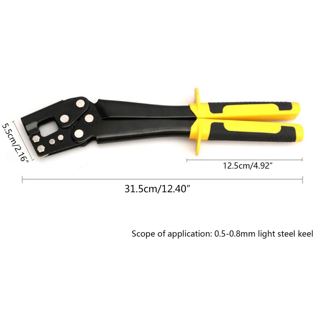 Hand Keel Stud Crimper Light Steel Keel Fixed Punching Pliers Metal Punch Lock Drywall Hand Tool for Decoration Ceiling