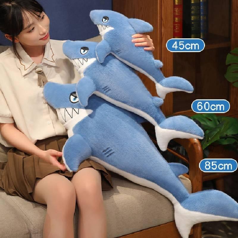 Pelúcia Realista de Tubarão Megalodonte Macia e Abraçável Boneco de Animal Marinho Lembrança de Museu Para Crianças