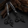 Napson DK-B1 6.0" Black Hairdressing Scissors - Straight & Thinning Shears