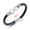 Gift For Men Infinity Bracelet Braided Leather Forever Linked Together Stainless Steel Engraved With Love You Forever Jewelry