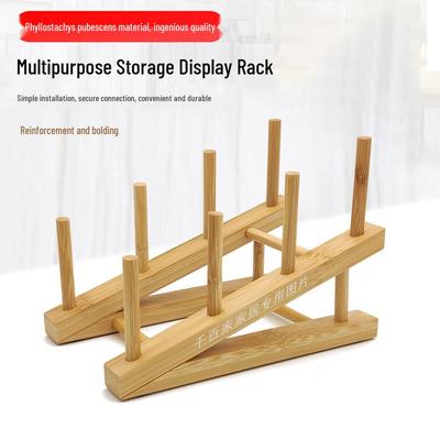 Multifunctional Bamboo Kitchen Storage Rack & Dish Drainer