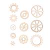 20Pcs Wood Jigsaw Gears Assorted Sizes for Crafting Decorative Accessories Art Projects DIY Ornament Scrapbooking Wall
