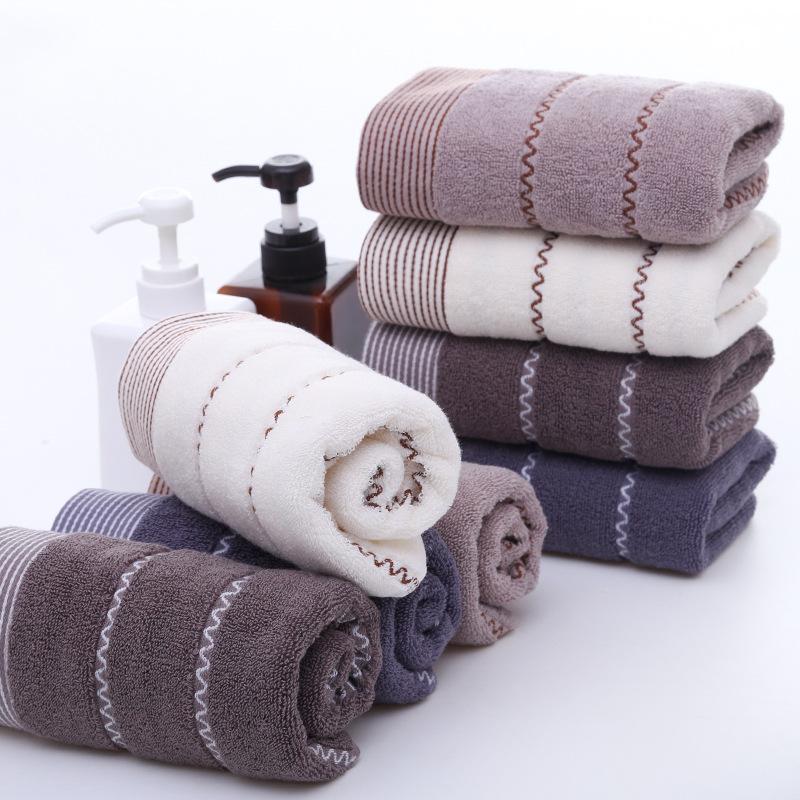 Pure Cotton Towel for Adults, for Face Washing, Household Use, Thickened Product, Daily Necessities, Water-rippled Pure Cotton, 32 Strands Towel