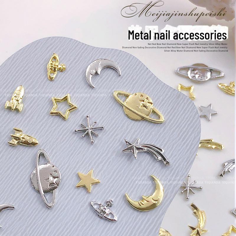 Alloy Nail Art: Stars, Moon, Planets & More