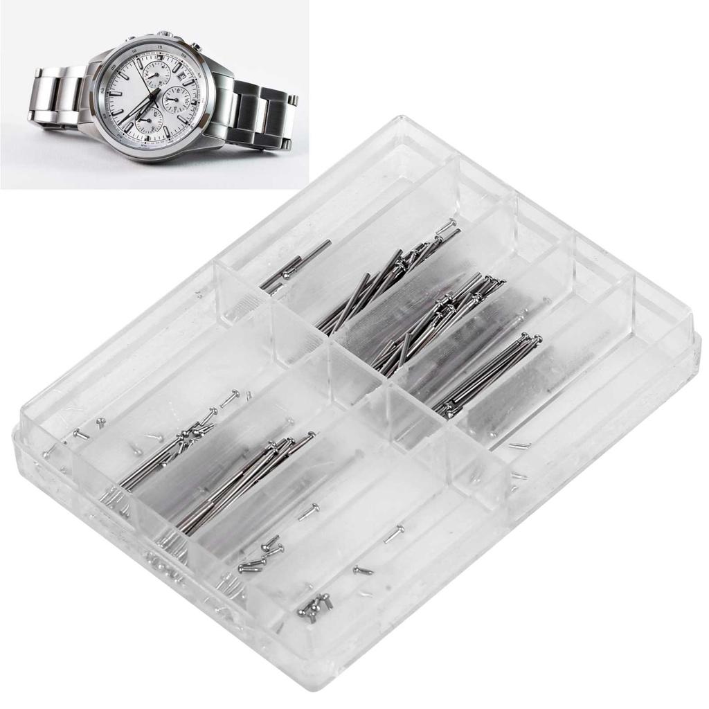 1mm Metal Spring Bar 8mm-26mm Assorted Size Watchband Strap Link Pins for Watchmakers