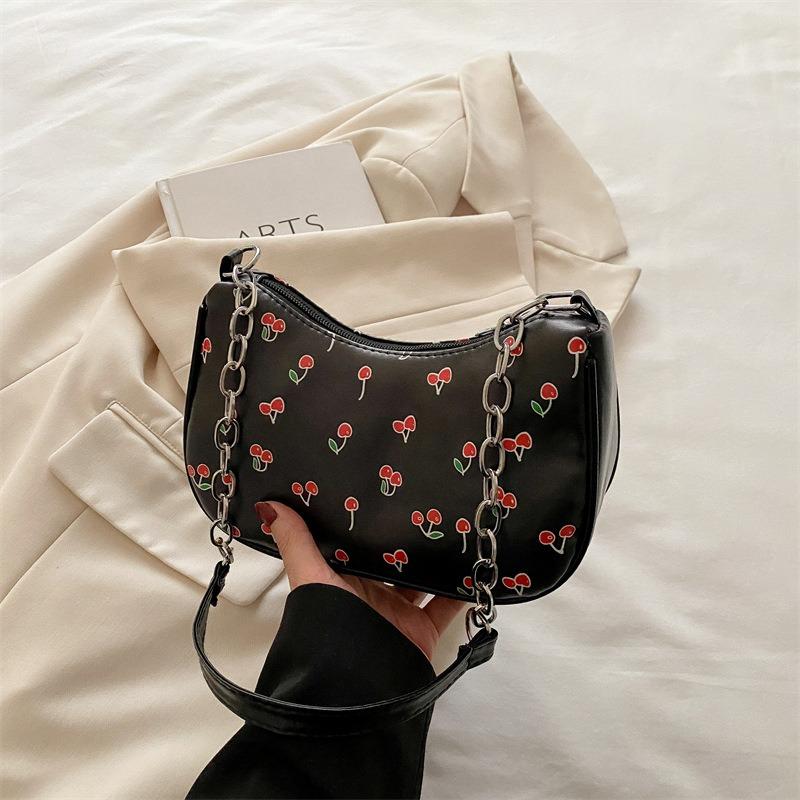 Summer Small Fresh Literary Printing Shoulder Bag Women's New Women's Bag Large Capacity Messenger Bag Underarm Bag