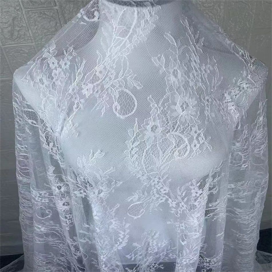 High-quality Soft and Skin-friendly Lace Fabric Suitable for Wedding Dresses Formal Gowns and Handmade DIY Clothing Fabrics