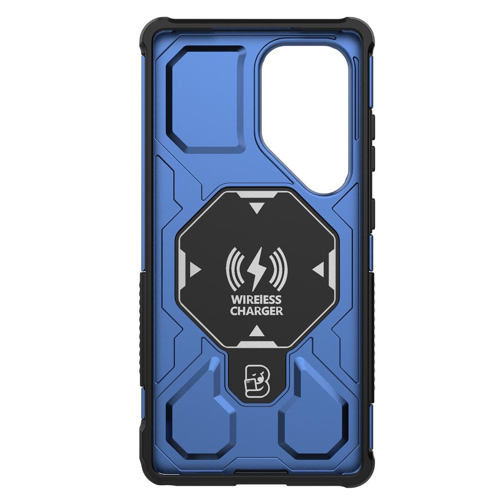 For Samsung Galaxy S25 Ultra Magnetic Case Rotating Metal Kickstand PC+TPU Phone Back Cover