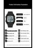 SANDA 9080 Men's Luminous Barrel-Shaped Sports Watch - Multifunctional, Waterproof, and Ideal for Student Parties.