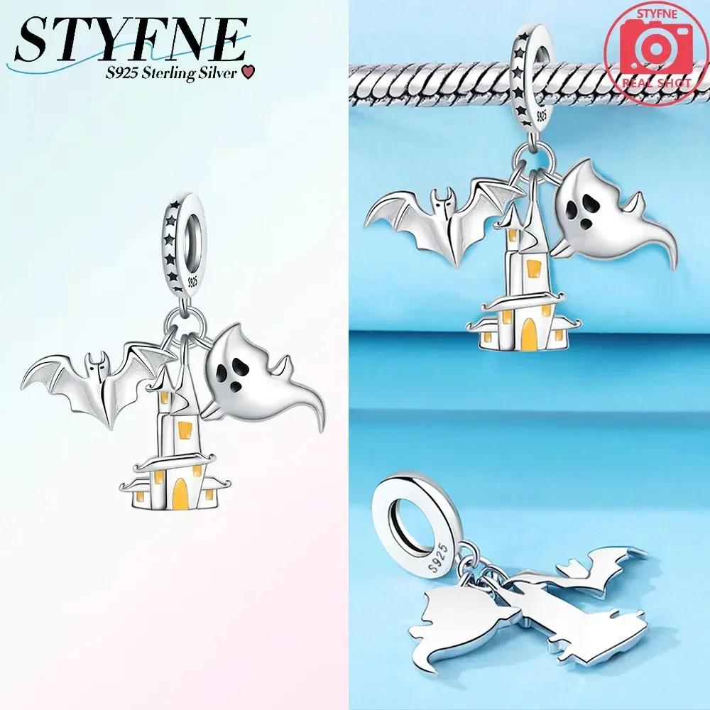 Halloween Luminous White Horror Ghost Dark Devil Charm Beadcopperfit Original Brand Bracelet Jewelry Gift