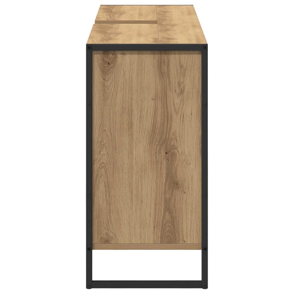 Bathroom Cabinet with Door Rustic Oak Finish 60 X 30 X 60 Cm