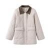 Women's Color Block Quilted Lapel Cotton Jacket - 2024 Autumn/Winter Collection