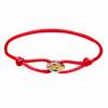 Dámský náramek Sailing Rope Tricolor In Black Cord náramek s kroužkem z nerezové oceli Vodotěsné šperky Boho pro ženy Nastavitelná délka s