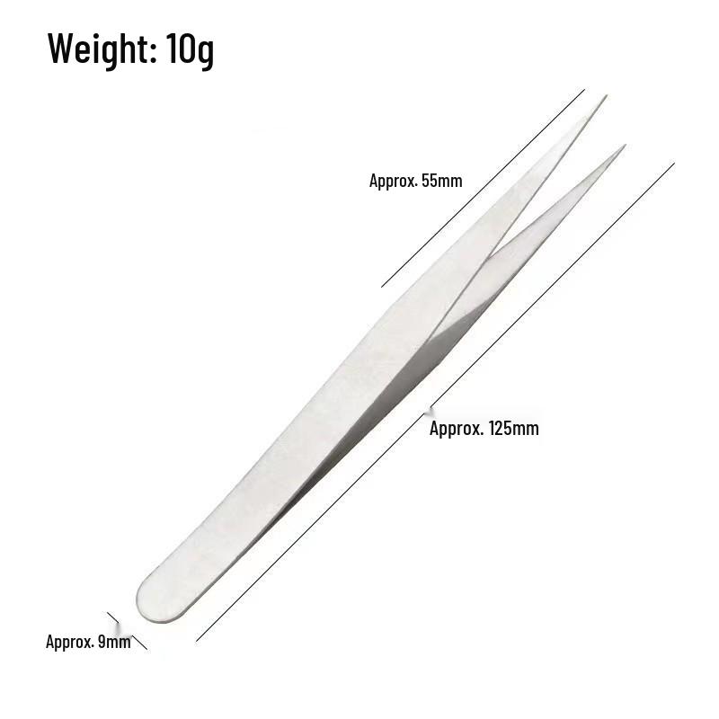 Stainless Steel Curved Tip Tweezers for Feather Plucking, Acne, and Eyelash Extension.
