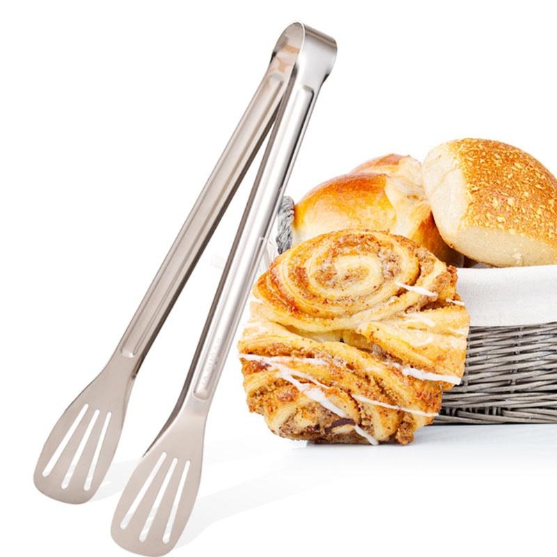 Nowe Ze Stali Nierdzewnej BBQ Bufet Lód Chleb Ciasto Jedzenie Szczypce Klips Przybór Kuchenny Wybierz