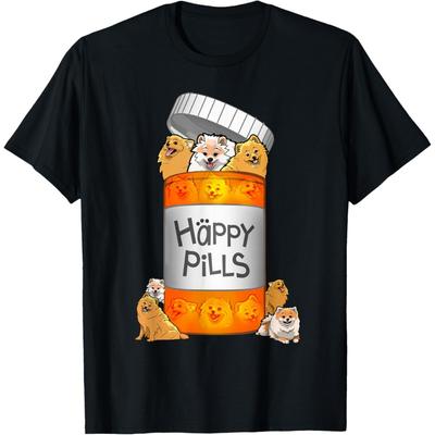Pomeranian Happy Pills T-shirt T-Shirt