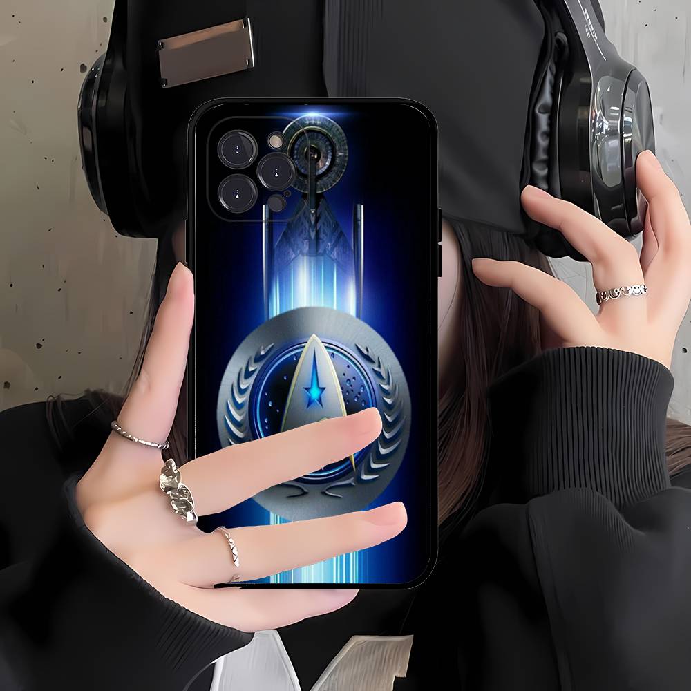 

S-Star T-Trek Phone Case For IPhone 17 16 15 14 13 12 11 Pro Max Plus Mini Soft Black Cover iPhone 12pro max