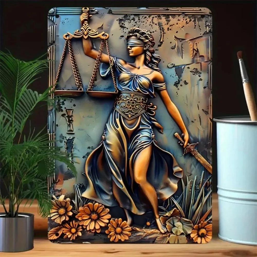 BrandX Metal Wall Decor Personalized Justice Sign 2D Art Weatherproof Home Garden Fast Shipping