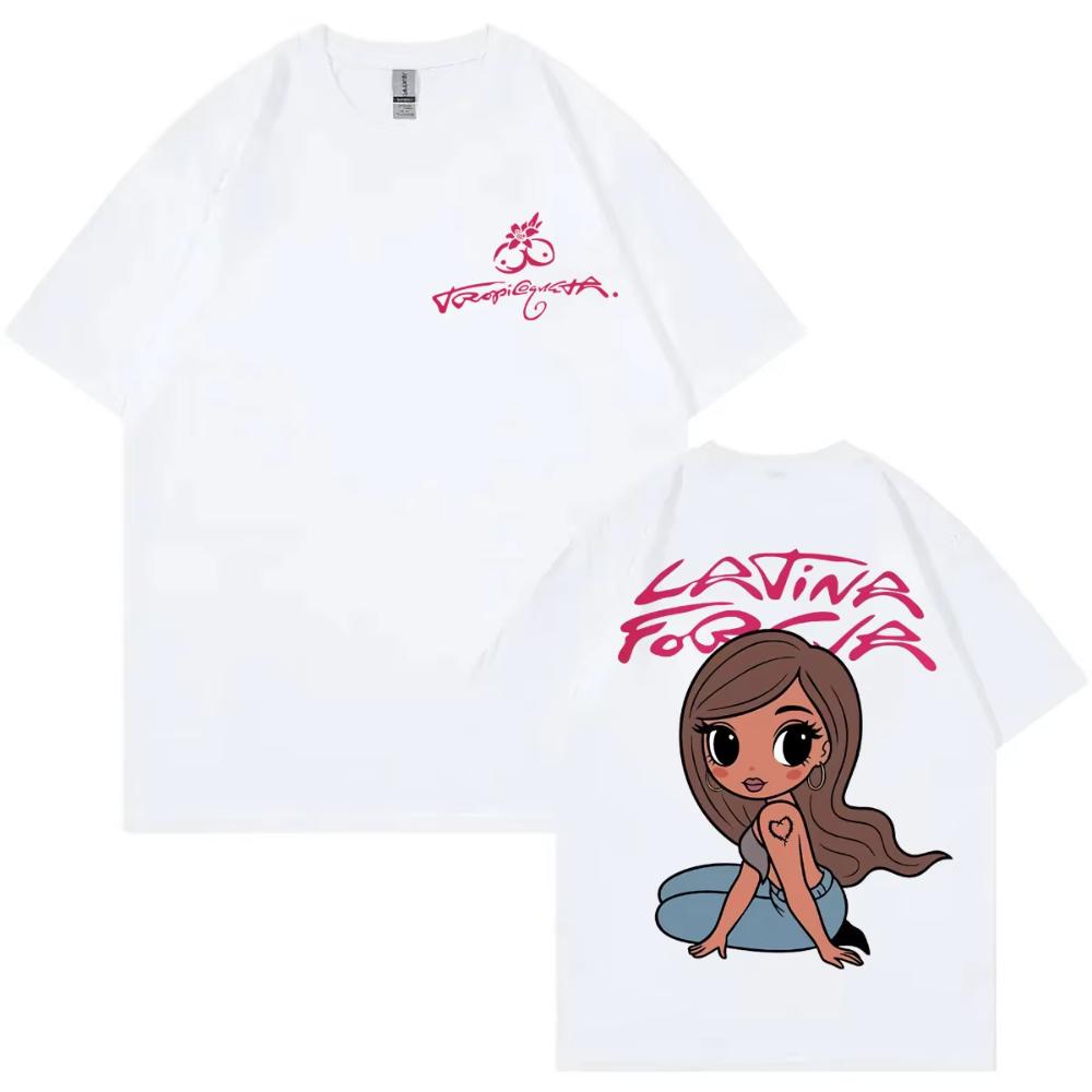Karol G Tropicoqueta Latina Foreva 2025 New Album T-shirt Men Women's Fashion Aesthetic T Shirt Summer Casual Oversized T-shirts