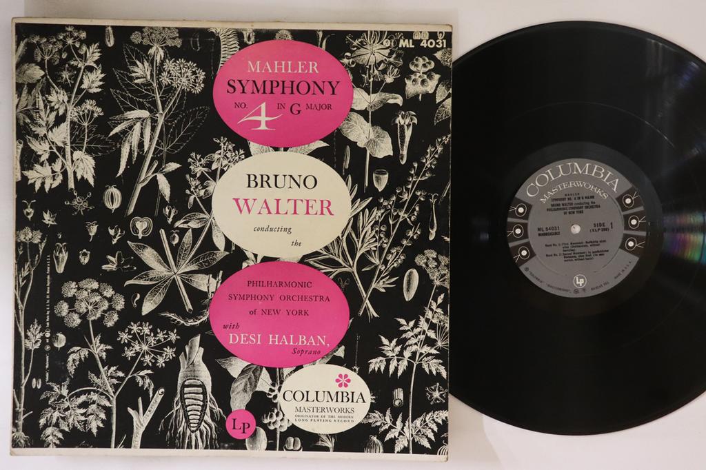 LP Record BRUNO WALTER DESI HALBAN PHILHARM  Mahler Symphony No. 4 In G Major ML54031 COLUMBIA MASTE US Classical Used