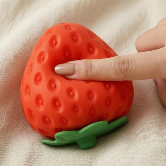 Adult Hand Stress Toy Fake Fruit Relief Toy, Peach Pineapple Strawberry Squeeze Giant Sensory Fidget for Home Office School