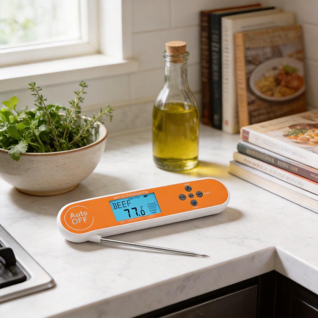 Digitales Lebensmittelthermometer mit Design für Grill- und Kochbegeisterte