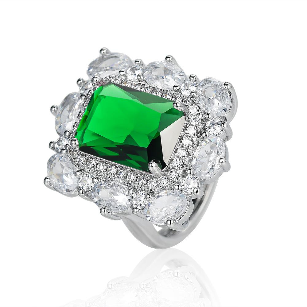 ins style classic European and American style ring popular simulation colored treasure ring wish