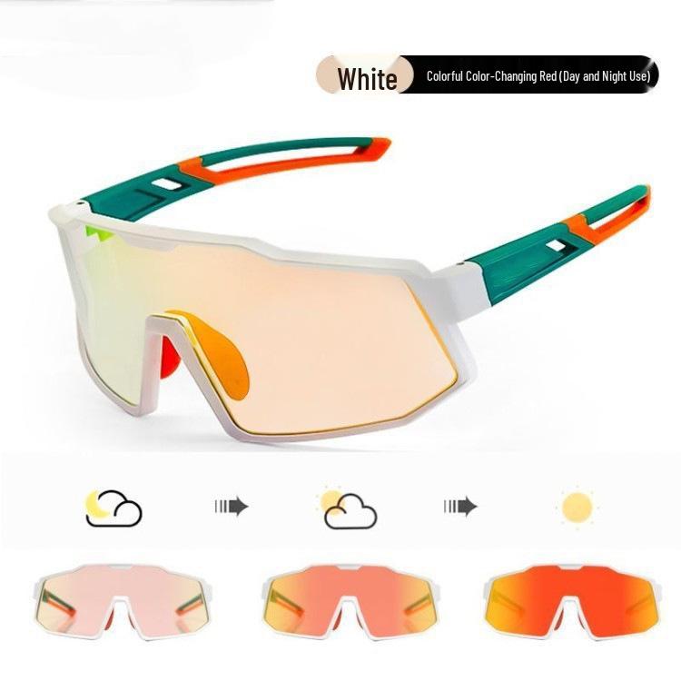 Day & Night Cycling Glasses, UV Protection, Smart Color-Changing Polarized Sunglasses for Driving & Fishing