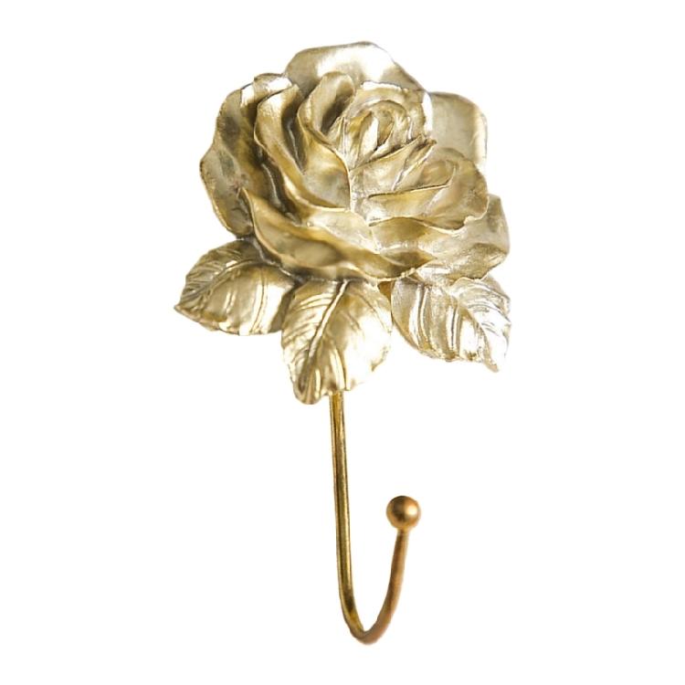 Decorative Rose Themed Heart Hook Craft Of Resin And Iron For Practical Home Use