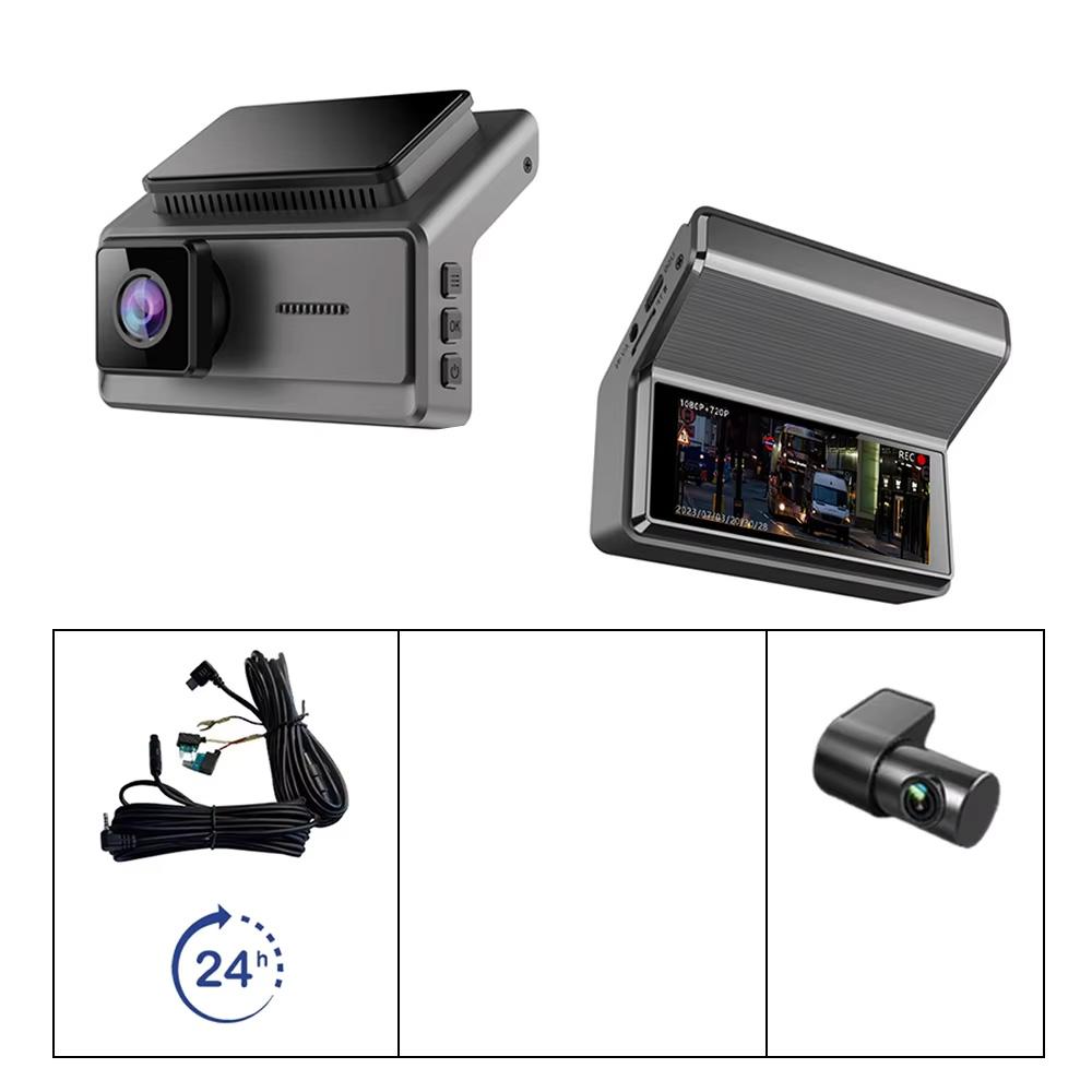 Dash Cam Car DVR Auto Dual lens 24hour monitor HD 1080P night vision front rear Wide angle