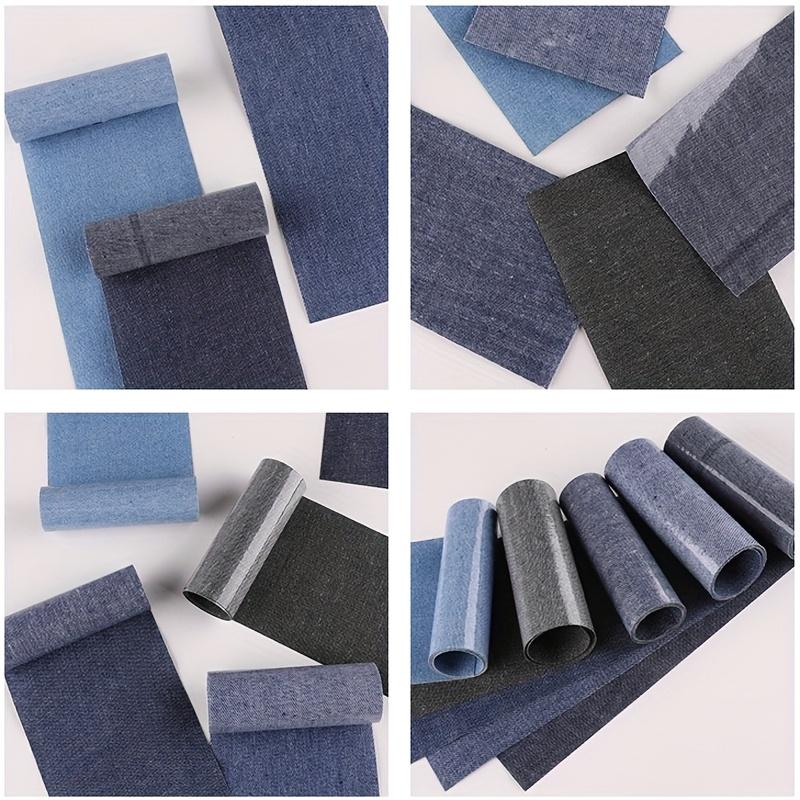 Solid Color Rectangular Denim Patch for Mending Holes in Jeans or Sofas & Decorative Use