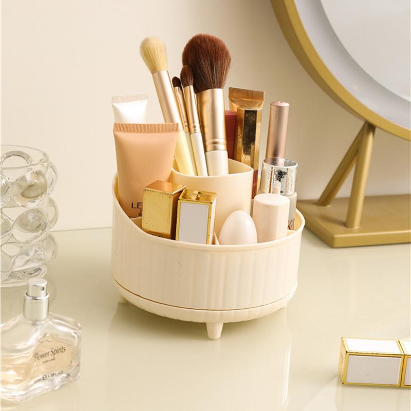 1PCS 360° Rotating Cosmetic Organizer Desktop Small Items Storage Shelf for Home Dresser, Bathroom Countertop, Desk Organizer.