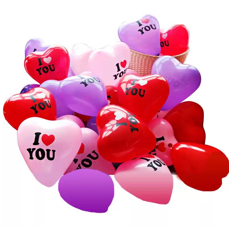 10-Inch Heart-Shaped Latex Balloons for Weddings, Birthdays, Festivals, and Venue Decorations