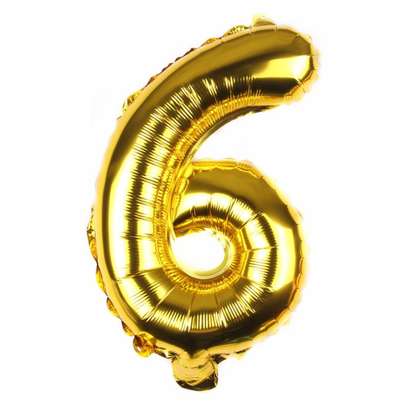 16-Inch Us Version Of Thin Body Digital Birthday Party Decoration Props Decoration Aluminum Film Balloon Digital