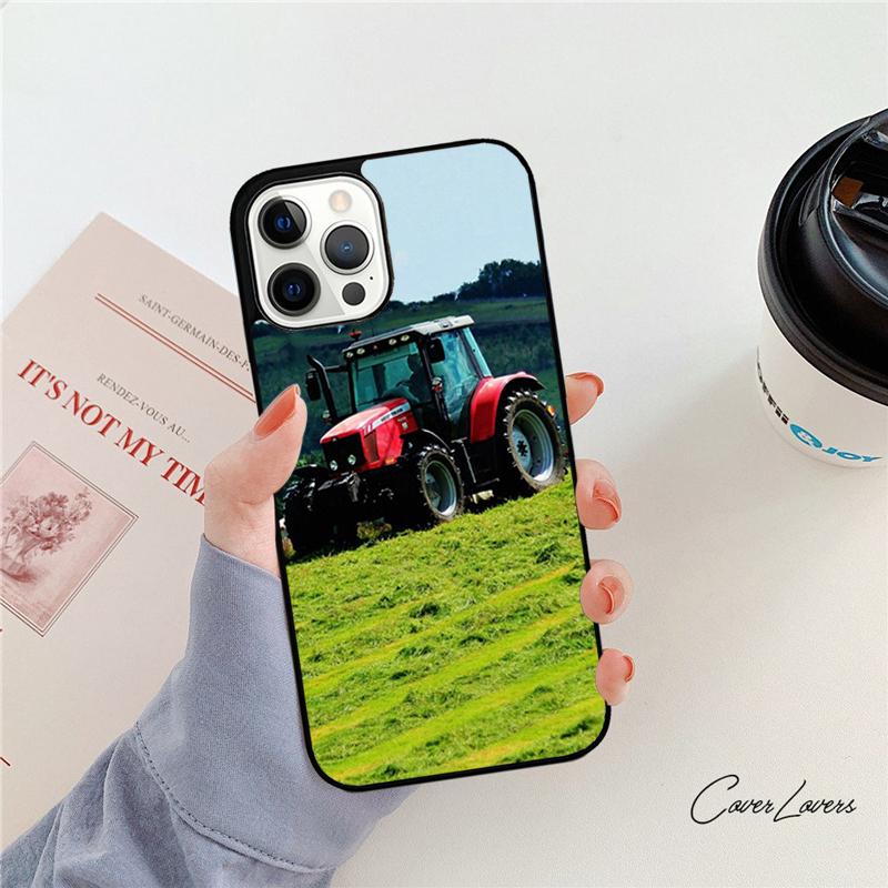 Red Tractors Car Phone Case For Apple iPhone 17 Air Pro Max Plus Coque For iPhone 17 Air 14 15 16 13 12 Max Cover