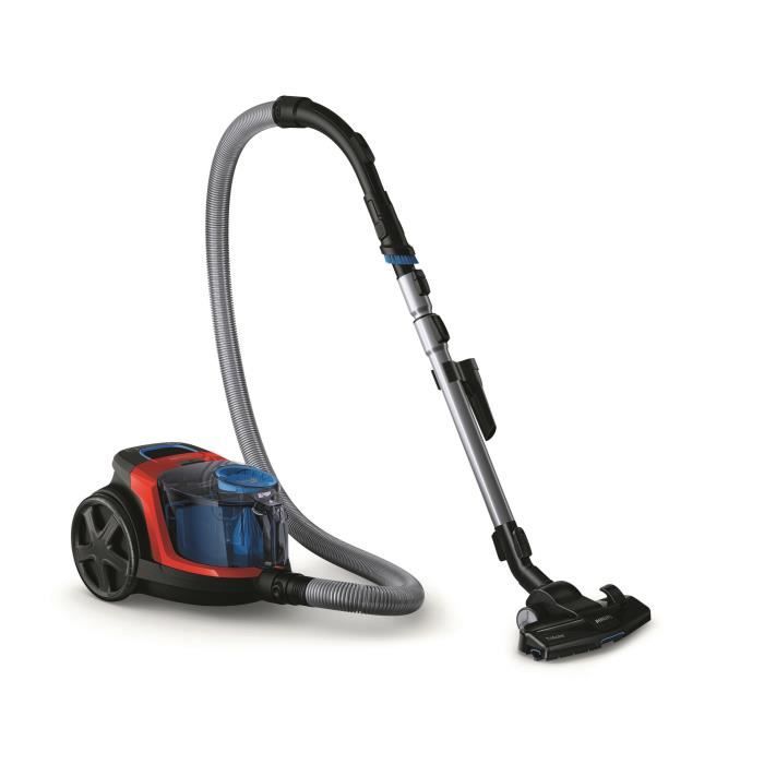 PHILIPS FC9330/09 Aspirateur Traîneau Sans Sac PowerPro Compact - 900W - 76 dB - Filtre Anti-allergie -Rouge