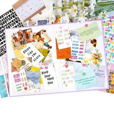 1 Set Vision Board Kit Manifestation Journal with 270 Cards Stickers Home School