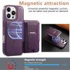 CASENEO For iPhone 16 Pro Case with Foldable Kickstand TPU PU Leather PC Card Bag Magnetic Phone Cover  Compatible with MagSafe