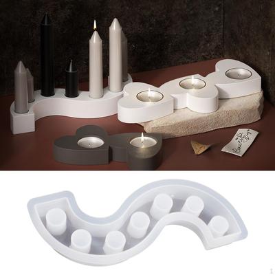 Epoxy Candlestick Model DIY Tool Aroma Furnace Silicone Making Casting Candle Holder for