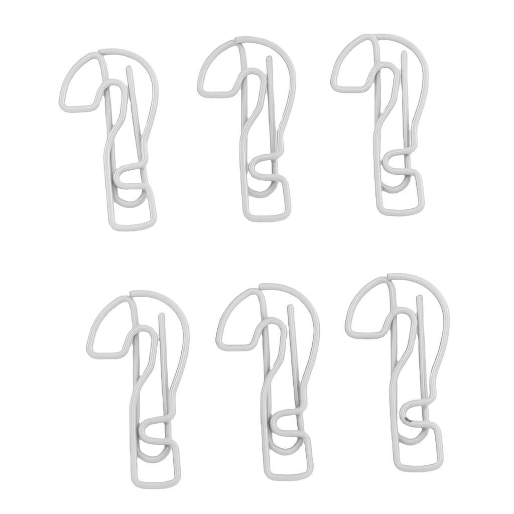 100Pcs Question Mark Shaped Paper Clips Bulk Mini Bookmarks Clamp with Transparent Box School Supplies