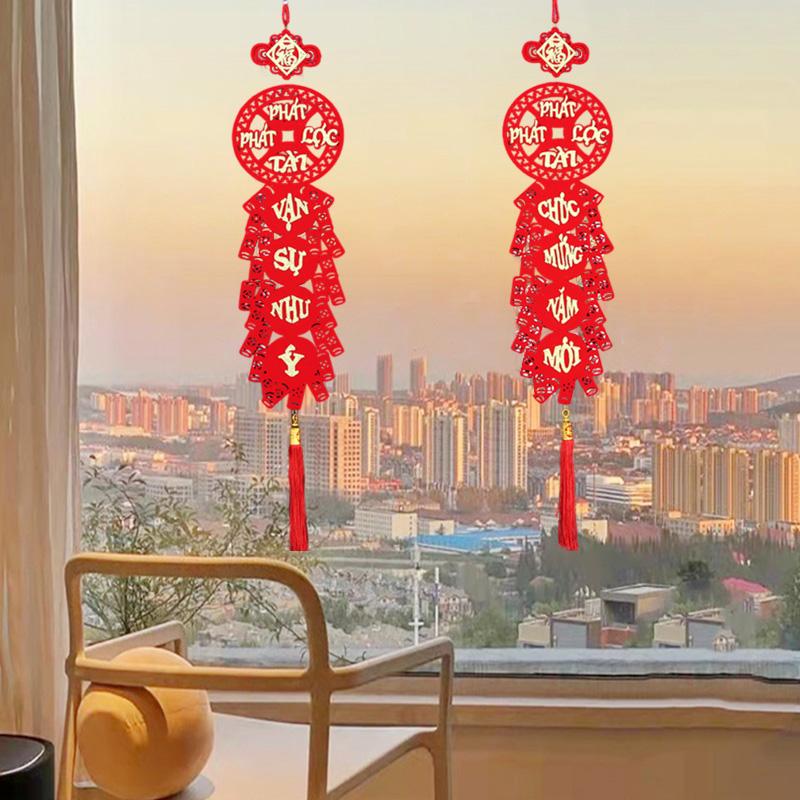 Chinese New Year Decorations 2026 Spring Festival Wall Decor Wedding Pendant Traditional Vietnamese Hanging Ornament