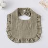 Ruffle Baby Drool Bibs: Pure Cotton Printed Lace Bibs