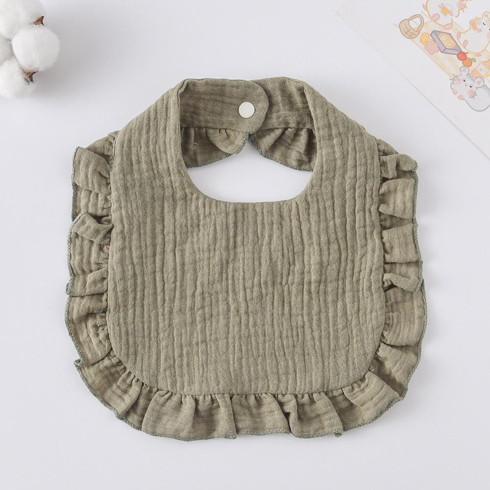 Ruffle Baby Drool Bibs: Pure Cotton Printed Lace Bibs