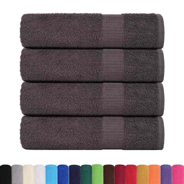 VidaXL Serviettes de bain 4 pcs anthracite 100x150 cm 100% coton, serviette, ensemble de serviettes de bain, serviette 136690